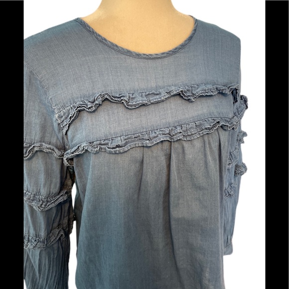 J. Crew blue chambray blouse size 4 - Picture 4 of 11